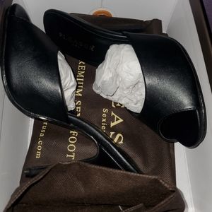 Pleaser Blk Faux Leather heels